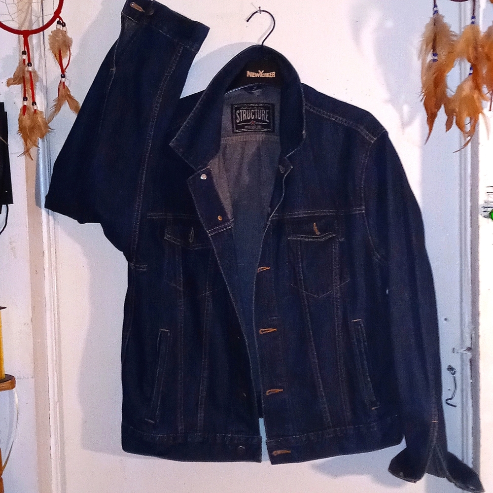 Original Structure Dark Denim Jean Jacket 🧥